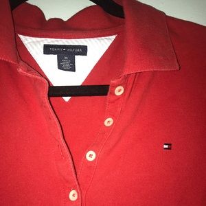 Red Tommy Hilfiger polo